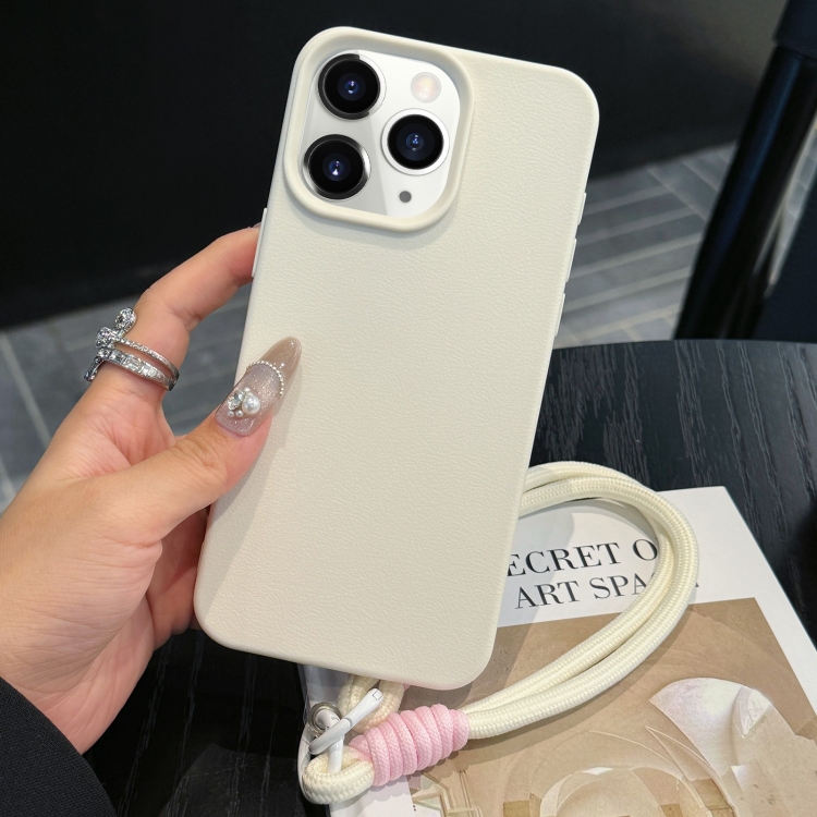 For iPhone 11 Pro Max Leather Texture TPU Full Coverage Phone Case with Lanyard(White)
For iPhone 11 Pro Max Leather Texture TPU Full Coverage Phone Case with Lanyard(White)