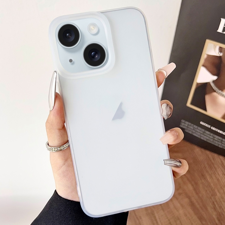 For iPhone 15 Plus Frosted Translucent TPU Full Coverage Phone Case(White)
For iPhone 15 Plus Frosted Translucent TPU Full Coverage Phone Case(White)