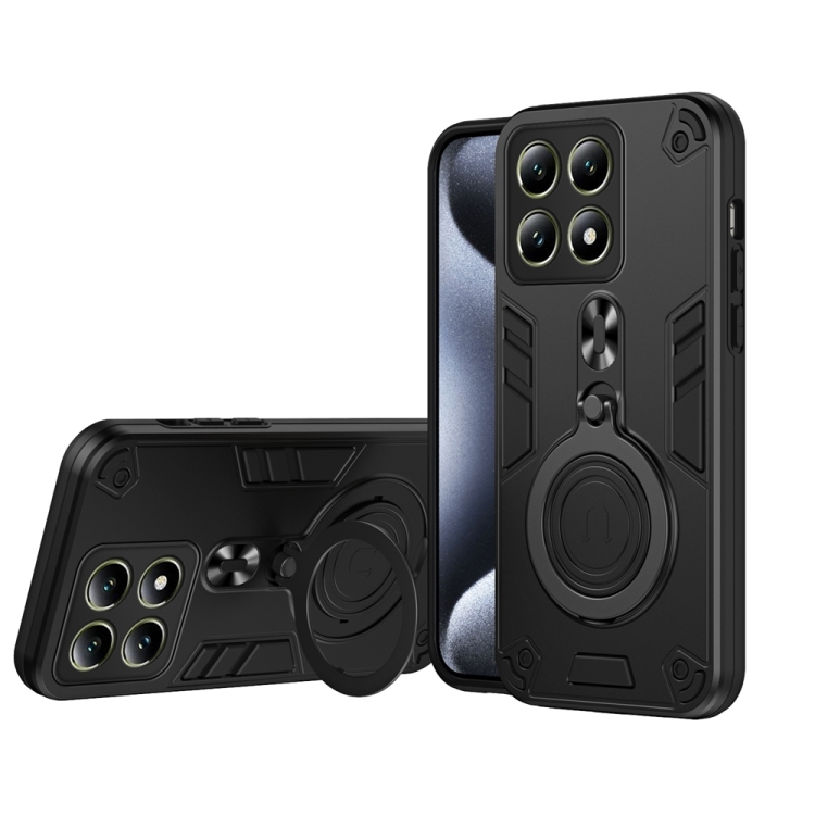 For Xiaomi 14T Metal Ring 360 Degree Rotating Holder PC Hybrid TPU Phone Case(Black)
For Xiaomi 14T Metal Ring 360 Degree Rotating Holder PC Hybrid TPU Phone Case(Black)