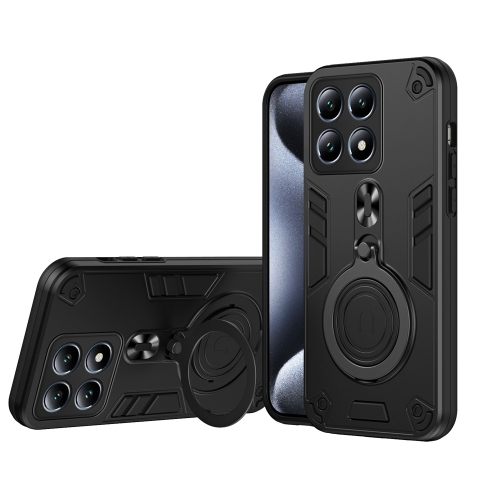 For Xiaomi 14T Pro Metal Ring 360 Degree Rotating Holder PC Hybrid TPU Phone Case(Black)
For Xiaomi 14T Pro Metal Ring 360 Degree Rotating Holder PC Hybrid TPU Phone Case(Black)