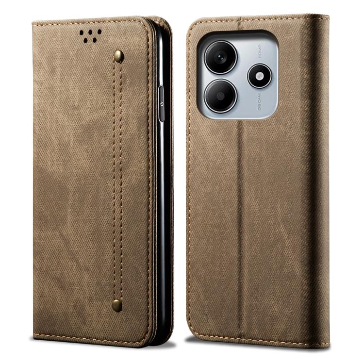 For Redmi Note 14 4G Global 163.25mm Denim Texture Casual Style Horizontal Flip Leather Case(Khaki)
For Redmi Note 14 4G Global 163.25mm Denim Texture Casual Style Horizontal Flip Leather Case(Khaki)