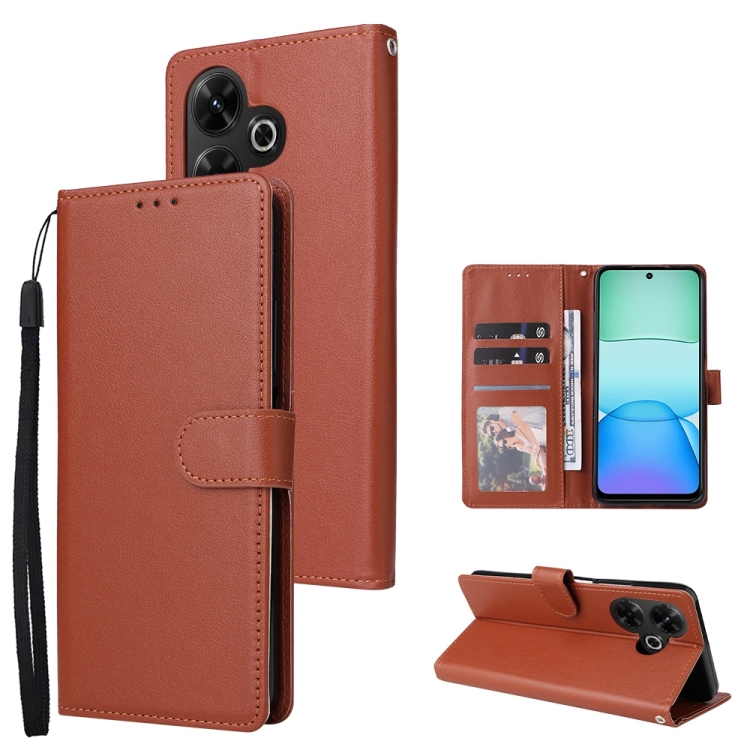 For Xiaomi Redmi 13 4G Multifunctional Horizontal Flip Leather Phone Case with Three Card Slot(Brown)
For Xiaomi Redmi 13 4G Multifunctional Horizontal Flip Leather Phone Case with Three Card Slot(Brown)