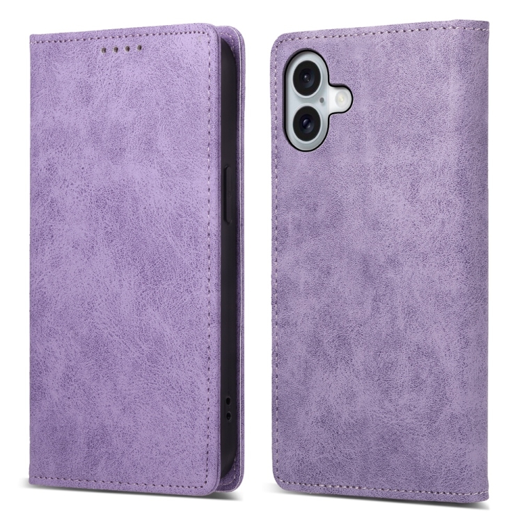 For iPhone 16 Plus Business Solid Color Magnetic RFID Leather Phone Case(Purple)
For iPhone 16 Plus Business Solid Color Magnetic RFID Leather Phone Case(Purple)