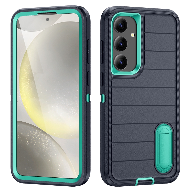 For Samsung Galaxy S24+ 5G Defender Gen2 Rugged PC + Silicone Phone Case with Holder(Dark Blue+Cyan)
For Samsung Galaxy S24+ 5G Defender Gen2 Rugged PC + Silicone Phone Case with Holder(Dark Blue+Cyan)
