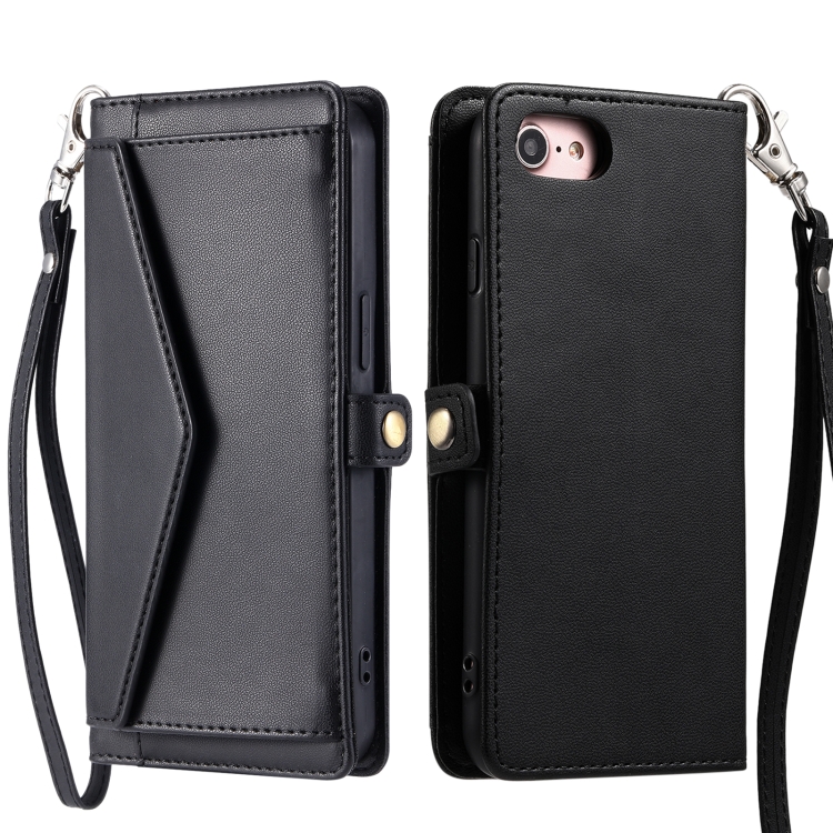 For iPhone SE 2022 / SE 2020 / 7 / 8 Wallet Multi-card Slot Leather Phone Case with Lanyard(Black)
For iPhone SE 2022 / SE 2020 / 7 / 8 Wallet Multi-card Slot Leather Phone Case with Lanyard(Black)