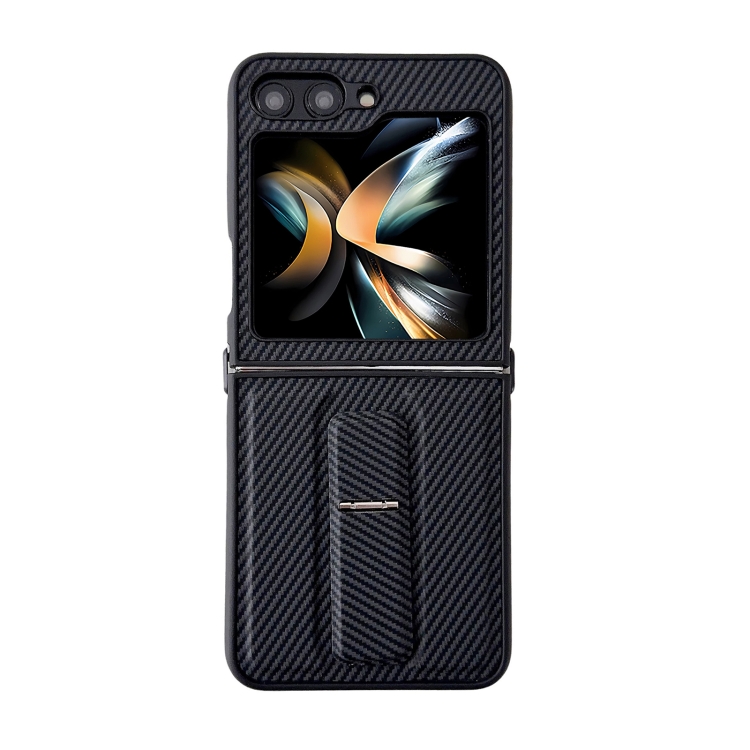 For Samsung Galaxy Z Flip6 Carbon Fiber Foldable Leather Phone Case with Stand(Black)
For Samsung Galaxy Z Flip6 Carbon Fiber Foldable Leather Phone Case with Stand(Black)