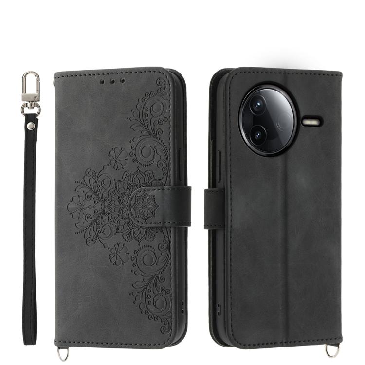 For Redmi K80 / K80 Pro Skin Feel Flowers Embossed Wallet Leather Phone Case(Black)
For Redmi K80 / K80 Pro Skin Feel Flowers Embossed Wallet Leather Phone Case(Black)