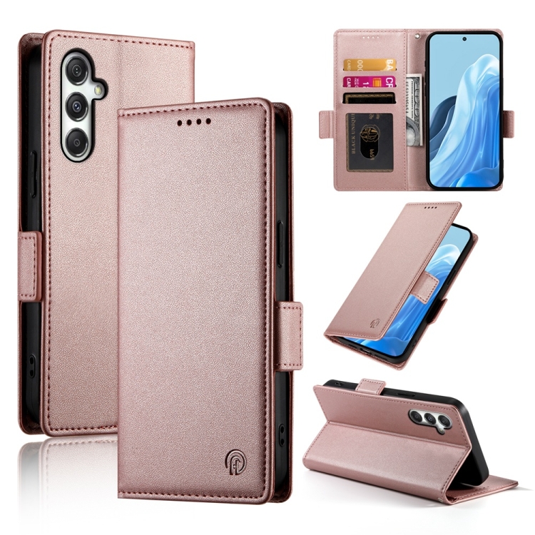 For Samsung Galaxy M35 Side Buckle Magnetic Frosted Leather Phone Case(Rose Gold)
For Samsung Galaxy M35 Side Buckle Magnetic Frosted Leather Phone Case(Rose Gold)