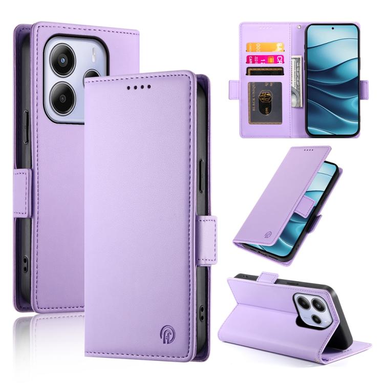For Redmi Note 14 4G 164.84mm Side Buckle Magnetic Frosted Leather Phone Case(Purple)
For Redmi Note 14 4G 164.84mm Side Buckle Magnetic Frosted Leather Phone Case(Purple)