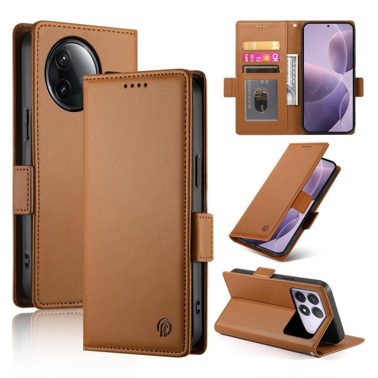 For Redmi K80 / K80 Pro Side Buckle Magnetic Frosted Leather Phone Case(Brown)
For Redmi K80 / K80 Pro Side Buckle Magnetic Frosted Leather Phone Case(Brown)