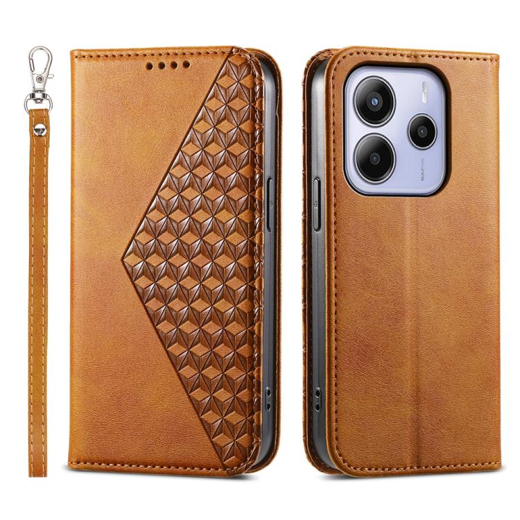 For Redmi Note 14 4G 164.84mm Cubic Grid Calf Texture Magnetic Leather Phone Case(Yellow)
For Redmi Note 14 4G 164.84mm Cubic Grid Calf Texture Magnetic Leather Phone Case(Yellow)