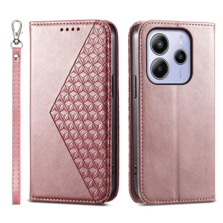 For Redmi Note 14 4G 164.84mm Cubic Grid Calf Texture Magnetic Leather Phone Case(Rose Gold)
For Redmi Note 14 4G 164.84mm Cubic Grid Calf Texture Magnetic Leather Phone Case(Rose Gold)