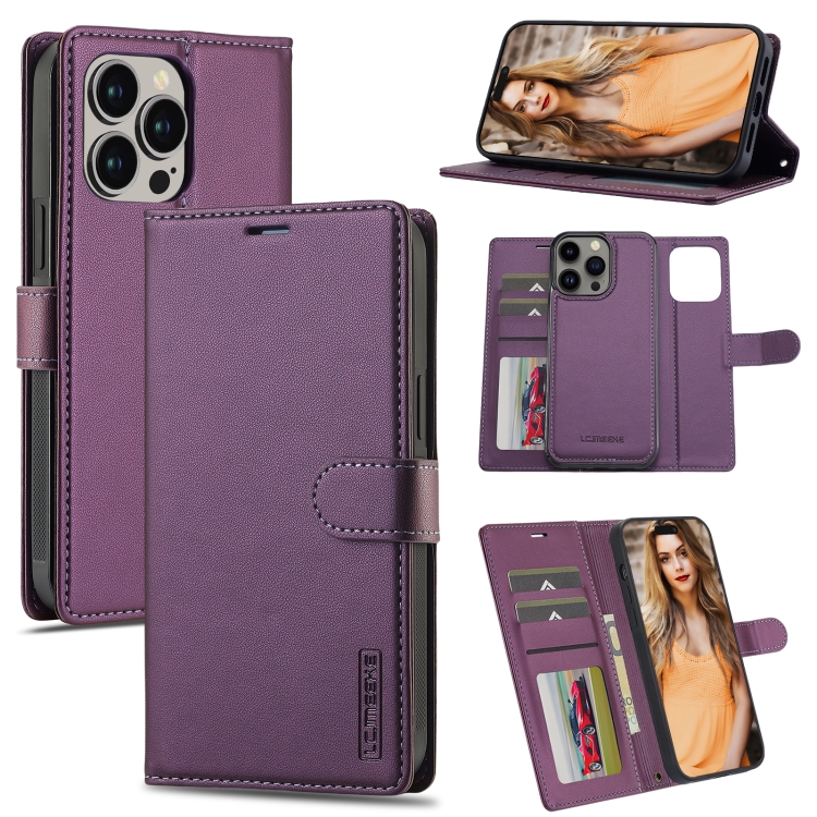 For iPhone 13 Pro LC.IMEEKE L2 Series Detachable Magsafe PU Phone Case with Lanyard(Purple)
For iPhone 13 Pro LC.IMEEKE L2 Series Detachable Magsafe PU Phone Case with Lanyard(Purple)
