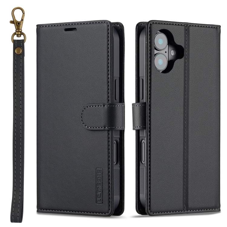 For iPhone 16 LC.IMEEKE L2 Series Detachable Magsafe PU Phone Case with Lanyard(Black)
For iPhone 16 LC.IMEEKE L2 Series Detachable Magsafe PU Phone Case with Lanyard(Black)