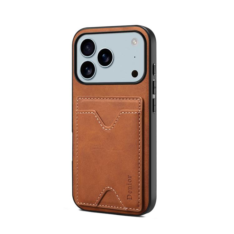 For iPhone 17 Pro Denior D06 PU Back Cover Card Slot Holder Phone Case(Brown)
For iPhone 17 Pro Denior D06 PU Back Cover Card Slot Holder Phone Case(Brown)