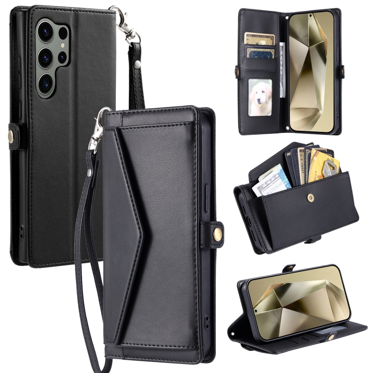 For Samsung Galaxy S22 Ultra 5G Wallet Multi-card Slot Leather Phone Case with Lanyard(Black)
For Samsung Galaxy S22 Ultra 5G Wallet Multi-card Slot Leather Phone Case with Lanyard(Black)