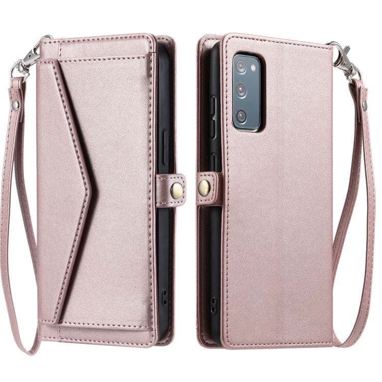 For Samsung Galaxy S20 FE 5G Wallet Multi-card Slot Leather Phone Case with Lanyard(Rose Gold)
For Samsung Galaxy S20 FE 5G Wallet Multi-card Slot Leather Phone Case with Lanyard(Rose Gold)