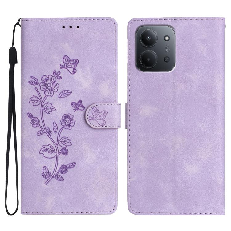 For Redmi 15C 5G/4G Global 171mm Flower Butterfly Embossing Pattern Leather Phone Case(Purple)
For Redmi 15C 5G/4G Global 171mm Flower Butterfly Embossing Pattern Leather Phone Case(Purple)