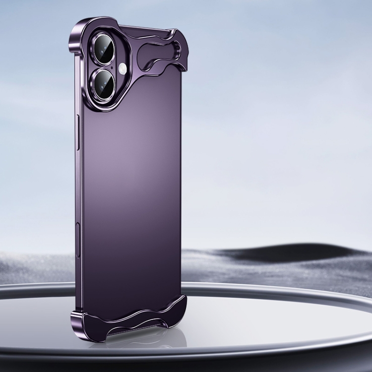 For iPhone 16 Plus Frameless Metal Corner Pad Phone Case with Lens Film(Purple)
For iPhone 16 Plus Frameless Metal Corner Pad Phone Case with Lens Film(Purple)