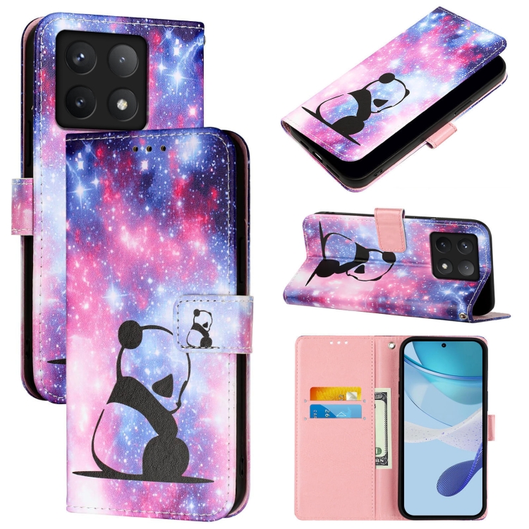 For Xiaomi 14T Pro Colored Drawing Pattern Plain Weave Leather Phone Case(Baby Panda)
For Xiaomi 14T Pro Colored Drawing Pattern Plain Weave Leather Phone Case(Baby Panda)