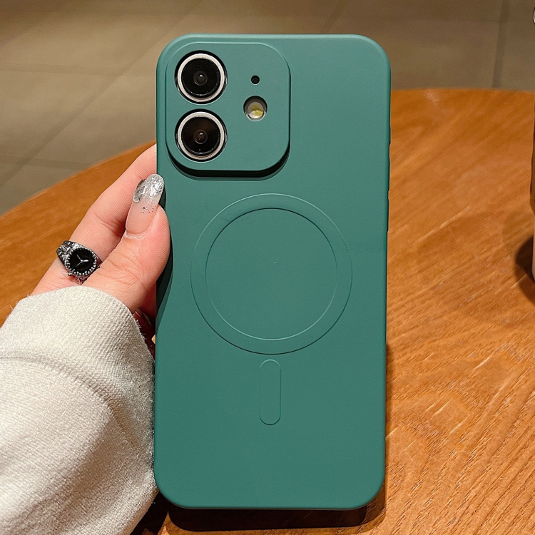 For iPhone 11 Solid Color Liquid Silicone MagSafe Magnetic Phone Case(Dark Green)
For iPhone 11 Solid Color Liquid Silicone MagSafe Magnetic Phone Case(Dark Green)