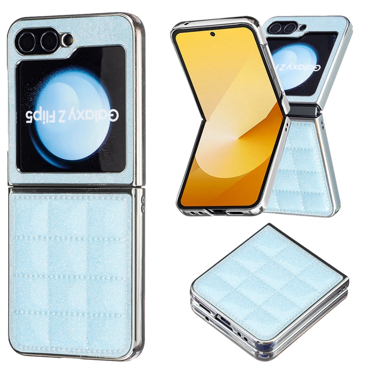 For Samsung Galaxy Z Flip6 Electroplating Square Glitter PU Phone Case(Light Blue)
For Samsung Galaxy Z Flip6 Electroplating Square Glitter PU Phone Case(Light Blue)
