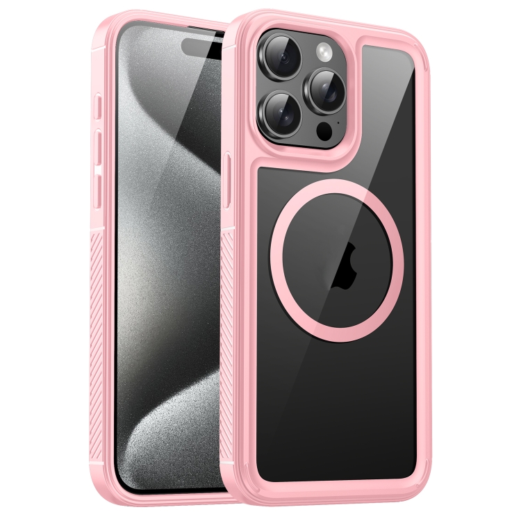 For iPhone 15 Pro Max Forerunner Shockproof Acrylic Hybrid TPU Magsafe Phone Case(Pink)
For iPhone 15 Pro Max Forerunner Shockproof Acrylic Hybrid TPU Magsafe Phone Case(Pink)