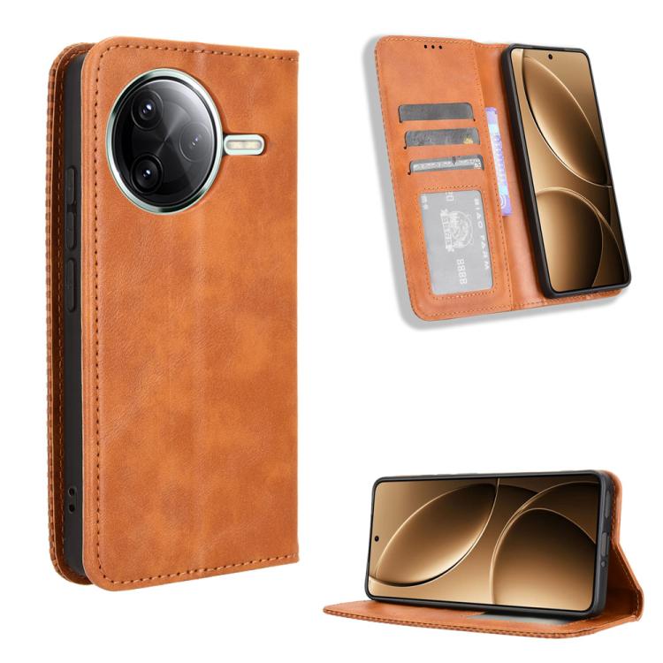 For Redmi K80 / K80 Pro Magnetic Buckle Retro Texture Leather Phone Case(Brown)
For Redmi K80 / K80 Pro Magnetic Buckle Retro Texture Leather Phone Case(Brown)