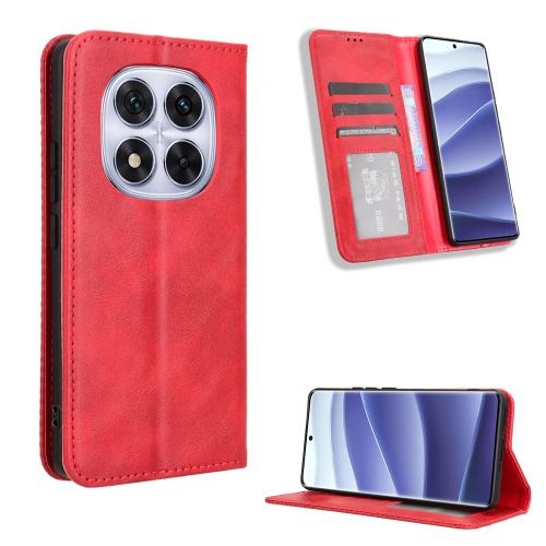 For Redmi Note 14 Pro+ 5G Magnetic Buckle Retro Texture Leather Phone Case(Red)
For Redmi Note 14 Pro+ 5G Magnetic Buckle Retro Texture Leather Phone Case(Red)