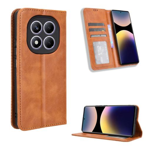For Redmi Note 14 Pro 4G Magnetic Buckle Retro Texture Leather Phone Case(Brown)
For Redmi Note 14 Pro 4G Magnetic Buckle Retro Texture Leather Phone Case(Brown)