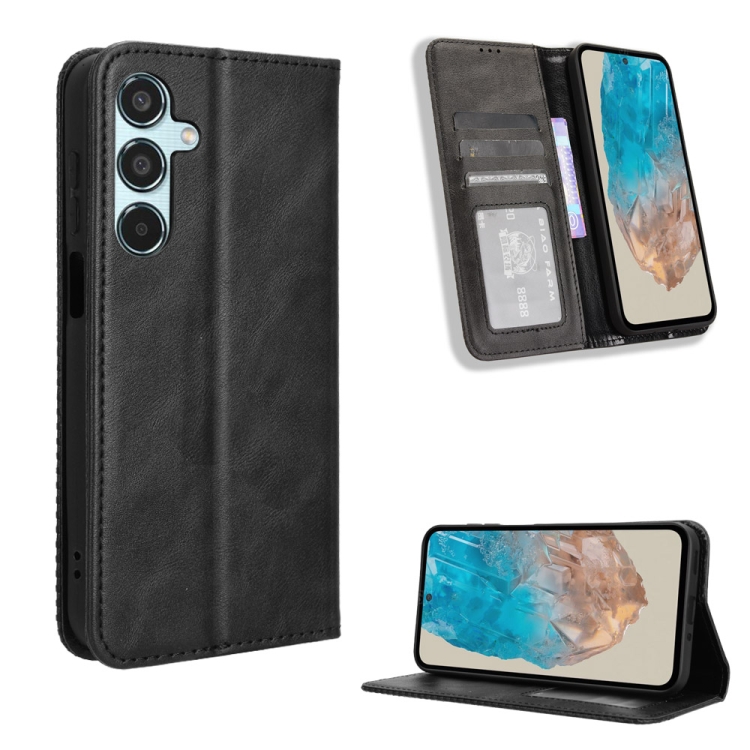 For Samsung Galaxy M35 5G Magnetic Buckle Retro Texture Leather Phone Case(Black)
For Samsung Galaxy M35 5G Magnetic Buckle Retro Texture Leather Phone Case(Black)