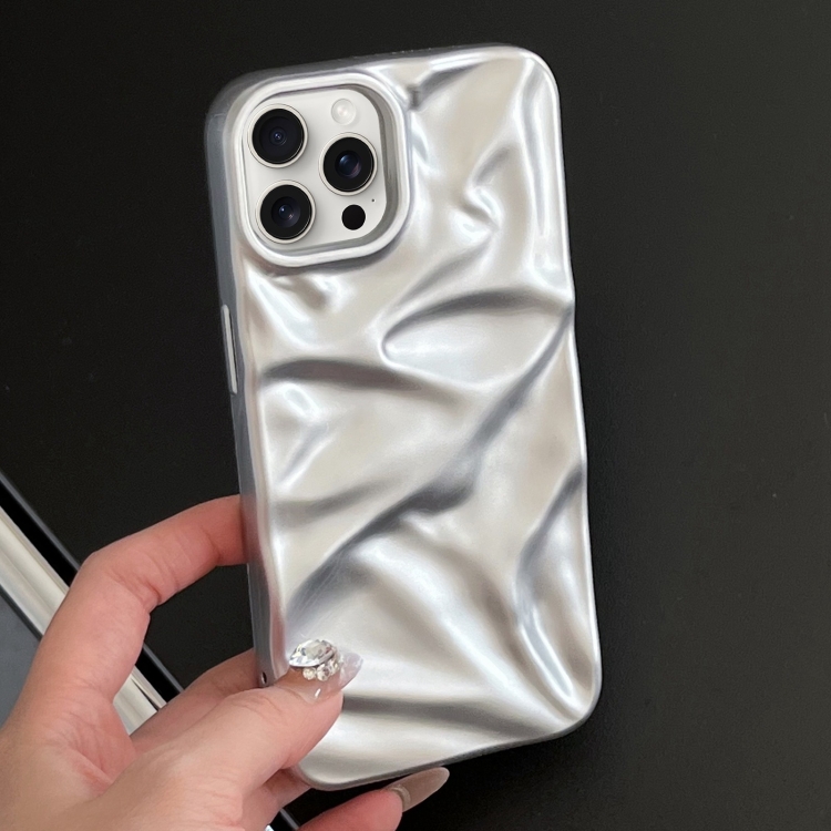 For iPhone 15 Pro Max Water Ripple Electroplating Paint TPU Phone Case(Silver)
For iPhone 15 Pro Max Water Ripple Electroplating Paint TPU Phone Case(Silver)