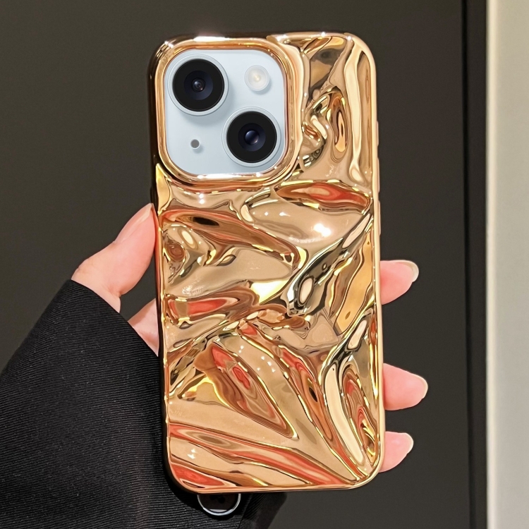 For iPhone 15 Plus Water Ripple Electroplating Paint TPU Phone Case(Bright Gold)
For iPhone 15 Plus Water Ripple Electroplating Paint TPU Phone Case(Bright Gold)