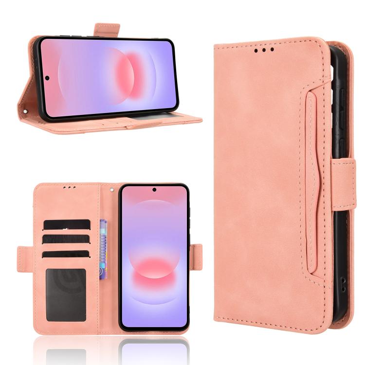 For Galaxy A57 5G Skin Feel Calf Texture Card Slots Leather Phone Case(Pink)
For Galaxy A57 5G Skin Feel Calf Texture Card Slots Leather Phone Case(Pink)