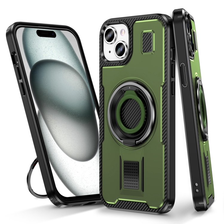 For iPhone 15 Plus / 14 Plus Ring Holder Carbon Fiber PC Hybrid TPU Phone Case(Army Green)
For iPhone 15 Plus / 14 Plus Ring Holder Carbon Fiber PC Hybrid TPU Phone Case(Army Green)