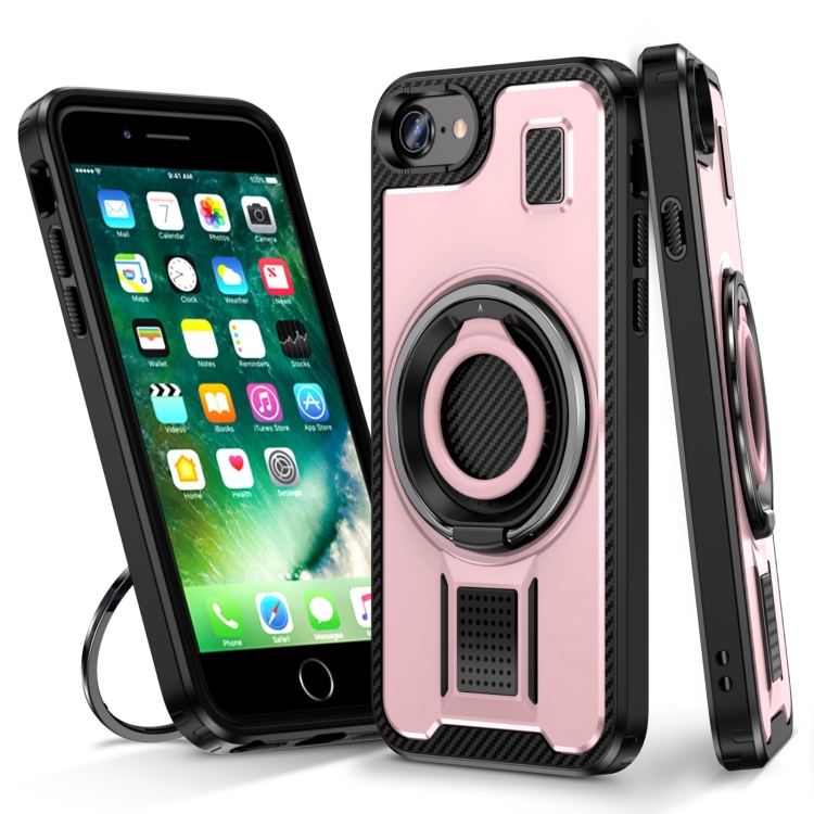 For iPhone 7 / 8 / SE 2022 Ring Holder Carbon Fiber PC Hybrid TPU Phone Case(Rose Gold)
For iPhone 7 / 8 / SE 2022 Ring Holder Carbon Fiber PC Hybrid TPU Phone Case(Rose Gold)