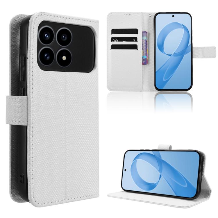 For Redmi K90 5G Diamond Texture Leather Phone Case(White)
For Redmi K90 5G Diamond Texture Leather Phone Case(White)