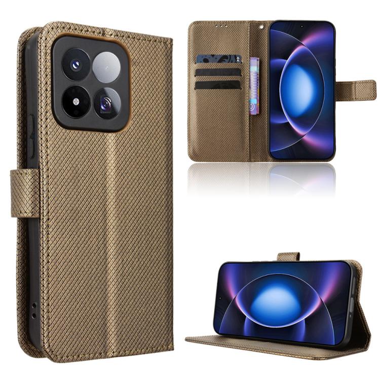 For Xiaomi 17 Max 5G Diamond Texture Leather Phone Case(Brown)
For Xiaomi 17 Max 5G Diamond Texture Leather Phone Case(Brown)