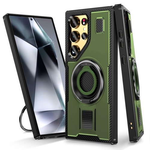 For Samsung Galaxy S23 Ultra 5G Ring Holder Carbon Fiber PC Hybrid TPU Phone Case(Army Green)
For Samsung Galaxy S23 Ultra 5G Ring Holder Carbon Fiber PC Hybrid TPU Phone Case(Army Green)