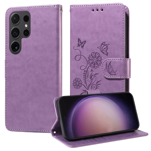 For Samsung Galaxy S23 Ultra 5G Embossed Butterfly Flowers Leather Phone Case(Purple)
For Samsung Galaxy S23 Ultra 5G Embossed Butterfly Flowers Leather Phone Case(Purple)