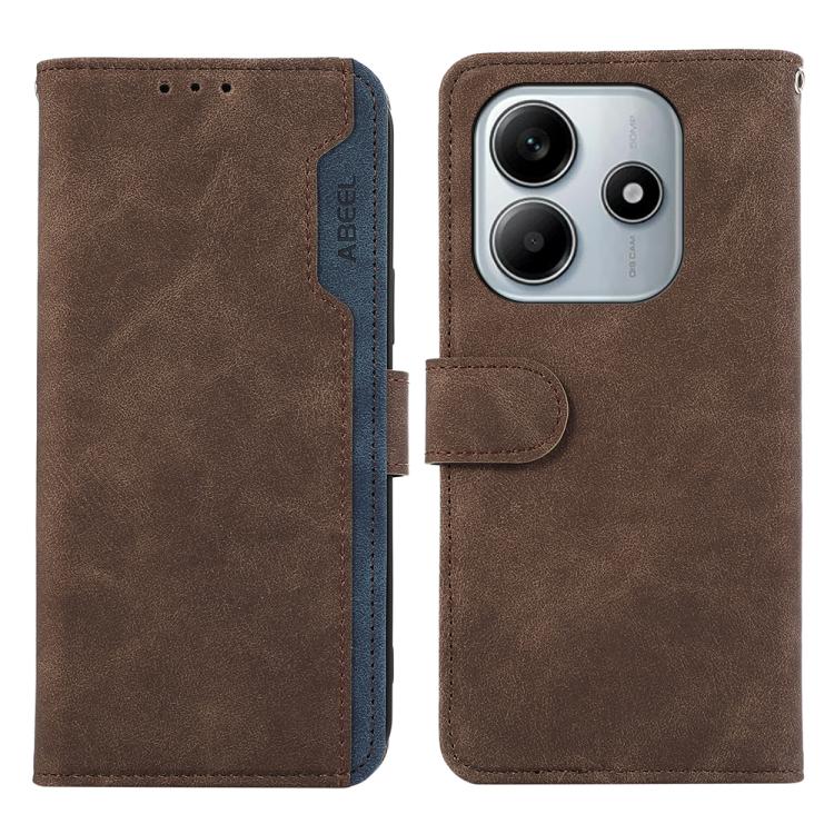 For Redmi Note 14 4G 164.84mm ABEEL Color Block Magnetic RFID Leather Phone Case(Brown-Blue)
For Redmi Note 14 4G 164.84mm ABEEL Color Block Magnetic RFID Leather Phone Case(Brown-Blue)