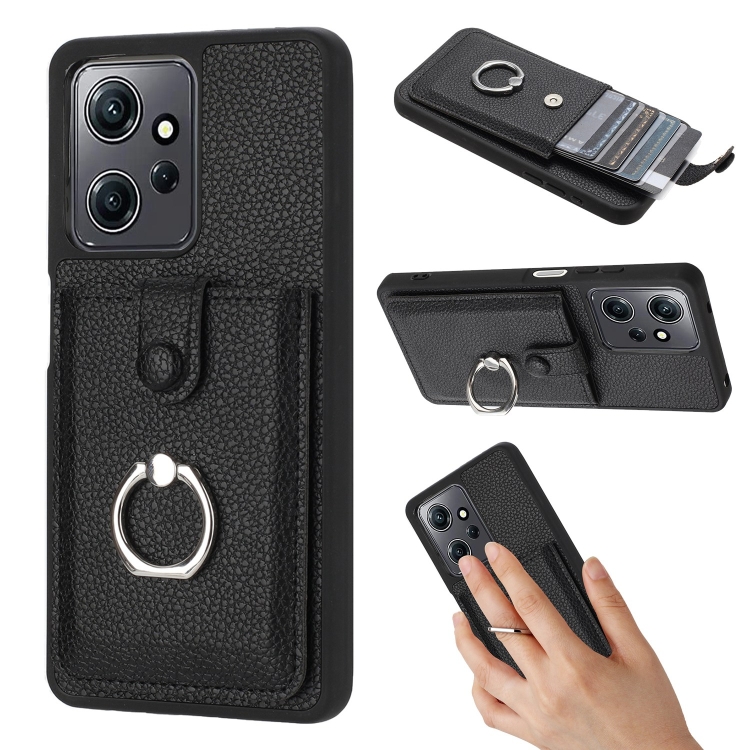 For Redmi Note 12 4G Global Litchi Texture Drawing Card Bag Ring Holder Phone Case(Black)
For Redmi Note 12 4G Global Litchi Texture Drawing Card Bag Ring Holder Phone Case(Black)