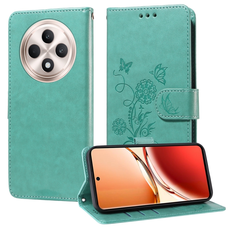 For OPPO Reno12 F 5G Global Embossed Butterfly Flowers Leather Phone Case(Green)
For OPPO Reno12 F 5G Global Embossed Butterfly Flowers Leather Phone Case(Green)