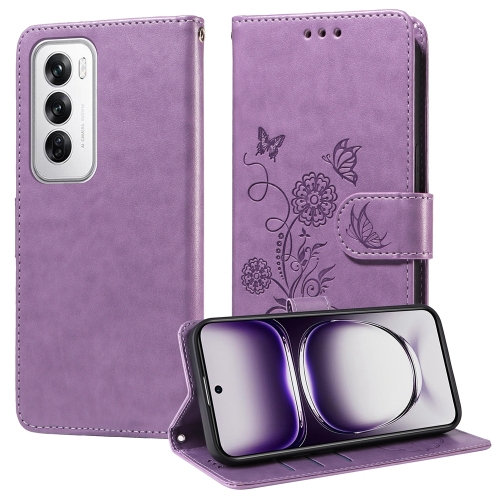 For OPPO Reno12 Pro 5G Global Embossed Butterfly Flowers Leather Phone Case(Purple)
For OPPO Reno12 Pro 5G Global Embossed Butterfly Flowers Leather Phone Case(Purple)