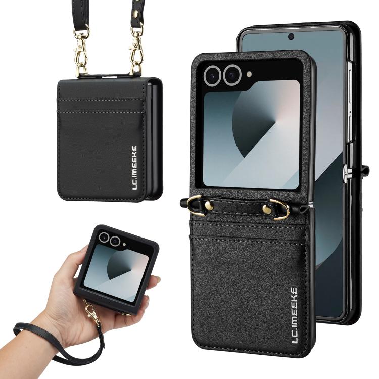 For Galaxy Z Flip8 5G LC.IMEEKE L1 Series Frosted Fine Texture PU Phone Case with Lanyard(Black)
For Galaxy Z Flip8 5G LC.IMEEKE L1 Series Frosted Fine Texture PU Phone Case with Lanyard(Black)