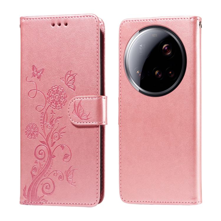 For Xiaomi 15 Ultra Embossed Butterfly Flowers Leather Phone Case(Rose Gold) 
For Xiaomi 15 Ultra Embossed Butterfly Flowers Leather Phone Case(Rose Gold)