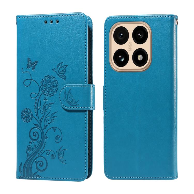 For Xiaomi 15T 5G Embossed Butterfly Flowers Leather Phone Case(Blue)
For Xiaomi 15T 5G Embossed Butterfly Flowers Leather Phone Case(Blue)