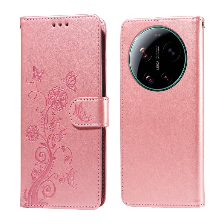 For Xiaomi 17 Ultra Embossed Butterfly Flowers Leather Phone Case(Rose Gold)
For Xiaomi 17 Ultra Embossed Butterfly Flowers Leather Phone Case(Rose Gold)