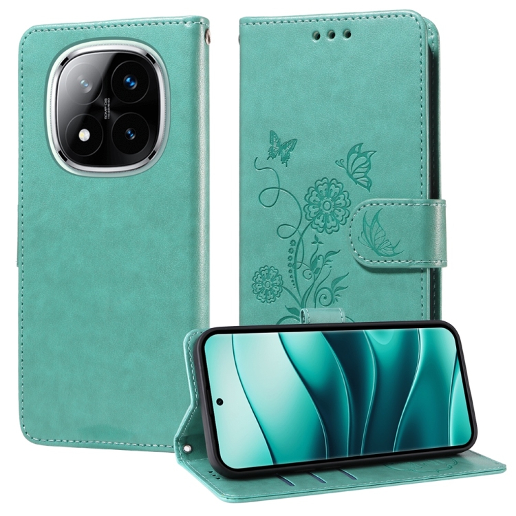 For Redmi Note 14 Pro 5G / Note 14 Pro+ 5G Embossed Butterfly Flowers Leather Phone Case(Green)
For Redmi Note 14 Pro 5G / Note 14 Pro+ 5G Embossed Butterfly Flowers Leather Phone Case(Green)