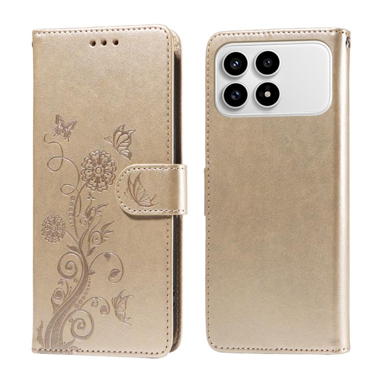 For Redmi K90 / Xiaomi Poco F8 Pro 5G Embossed Butterfly Flowers Leather Phone Case(Gold)
For Redmi K90 / Xiaomi Poco F8 Pro 5G Embossed Butterfly Flowers Leather Phone Case(Gold)